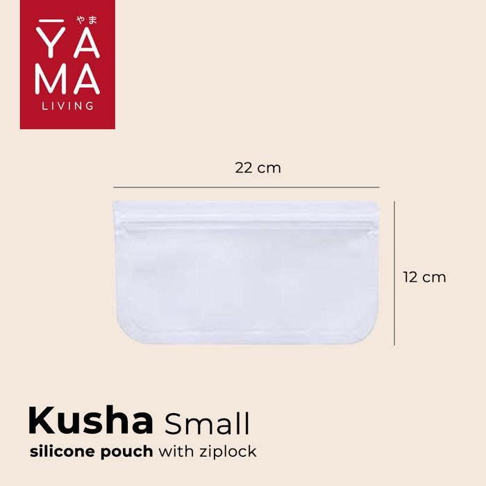 Gambar YAMA KUSHA Reusable Ziplock Silicone Pouch Kantong Klip Kedap Udara - Small dari Yama Living undefined Tokopedia
