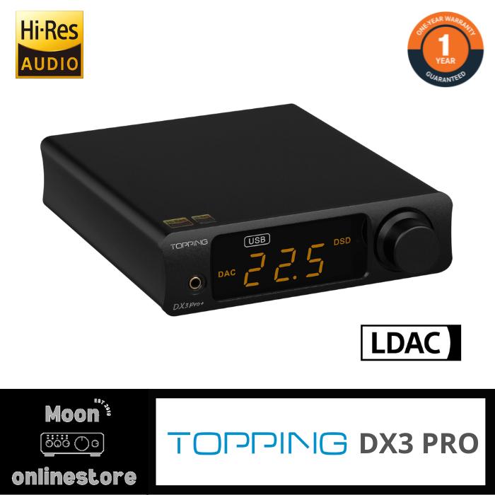 Gambar TOPPING DX3 Pro+ LDAC ES9038Q2M DSD512 DAC NFCA Headphone Amp / Pre - Hitam dari Moon Onlinestore undefined Tokopedia