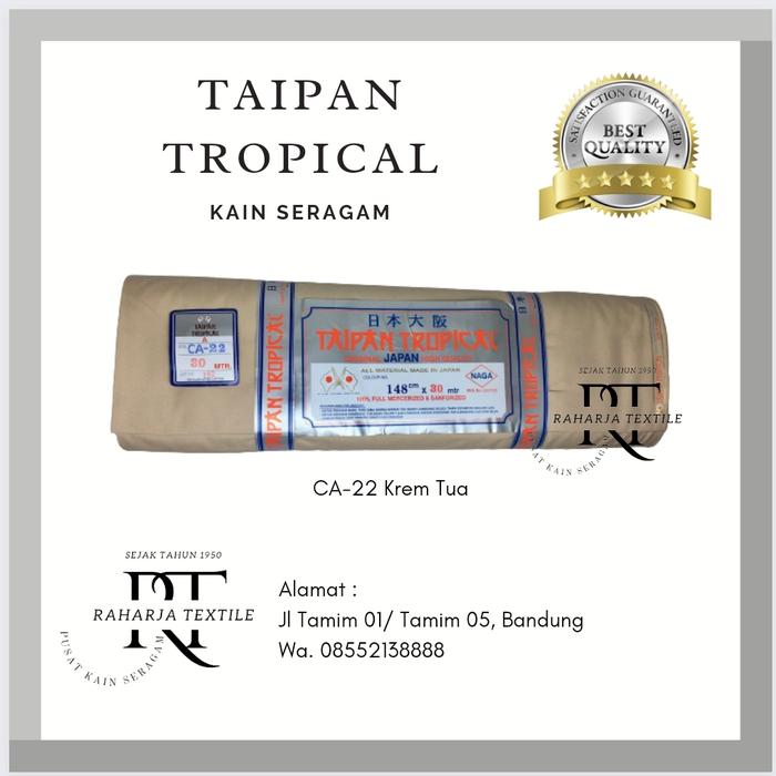 Gambar Kain Taipan Tropical Bahan Seragam Eceran Meteran Part 4 - Krem Tua dari Raharja Textile 1 undefined Tokopedia