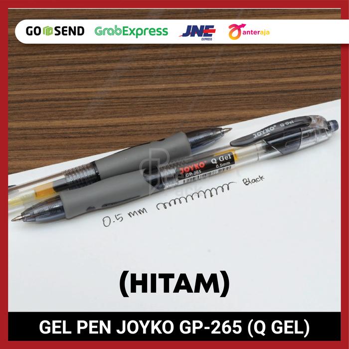 Gambar [ECER] Gel Pen / Pulpen / Pena JOYKO - GP-265 Q Gel (HITAM / BIRU) - Hitam dari Penta Pack undefined Tokopedia