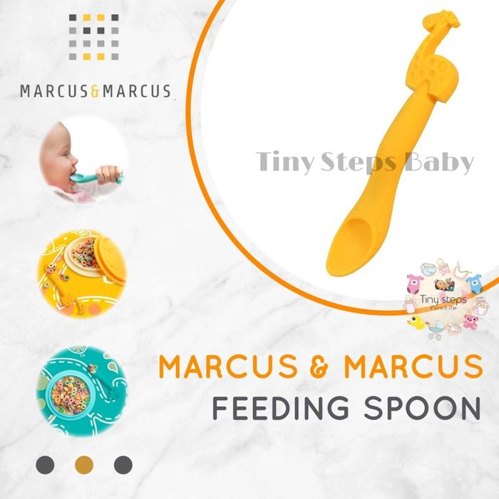 Gambar Marcus & Marcus Feeding Spoon - Sendok Makan Bayi - RED LION - YELLOW GIRAFFE dari Tinysteps.baby undefined Tokopedia