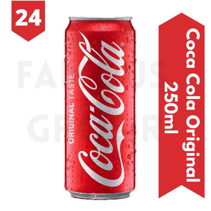 Gambar Coca Cola/Fanta/Sprite Kaleng 250ml/isi 24 pcs - Coca Cola dari Famous Grosir undefined Tokopedia