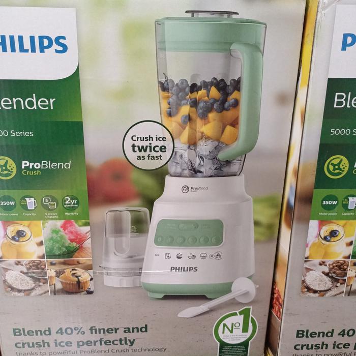 Gambar Philips Blender Plastik 2L HR2221/30 HR2221 HR 2221 Garansi Resmi ProBlend Crush 350W Es Hancur 2x Lebih Cepat Motor Kuat Bertenaga garansi resmi 2 thn - Hijau dari Jack Dublin Online undefined Tokopedia
