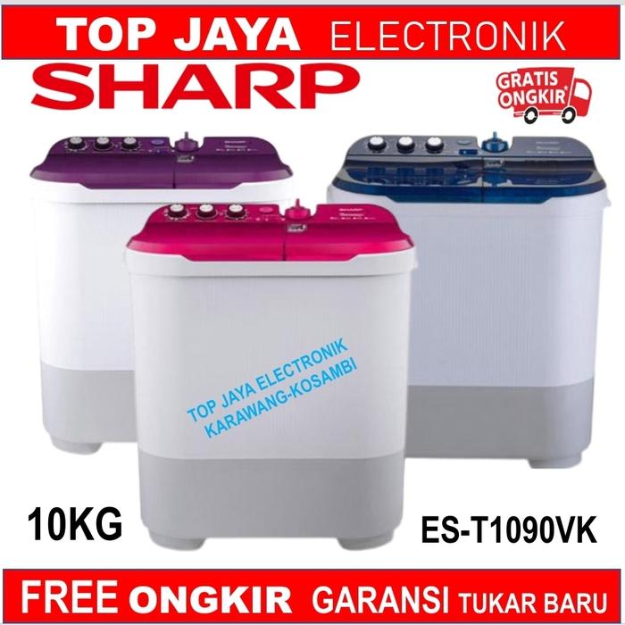Gambar mesin cuci sharp 10kg 2 tabung est1090 baru garansi resmi - DUS dari PABRIK dari topjaya elektronik undefined Tokopedia
