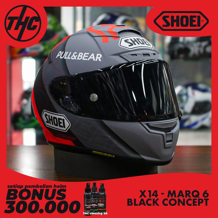 Jual SHOEI X-FOURTEEN MARC MARQUEZ BLACK CONCEPT 2.0 ORIGINAL