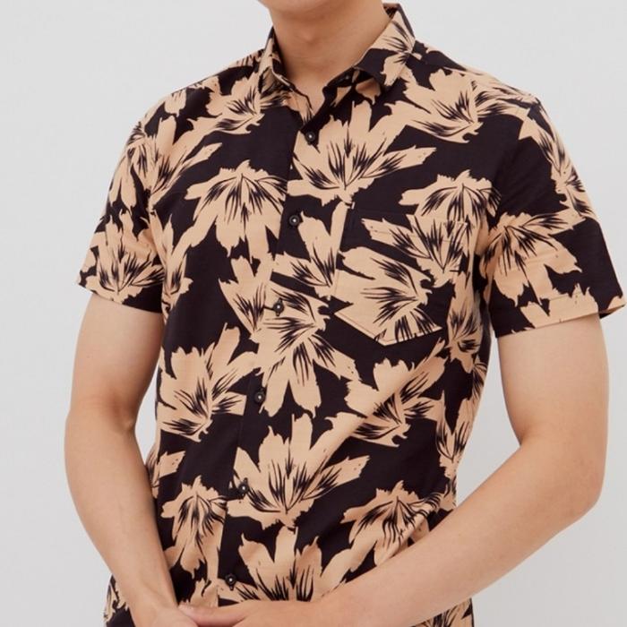 Gambar MENSTOP kemeja pria lengan pendek motif modern Fit PHOENIX - S dari andina-all-shop undefined Tokopedia