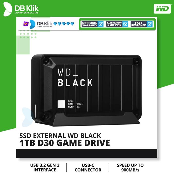 SSD External WD BLACK D30 1TB Game Drive USB3.2-WD BLACK 1TB D30 USB C