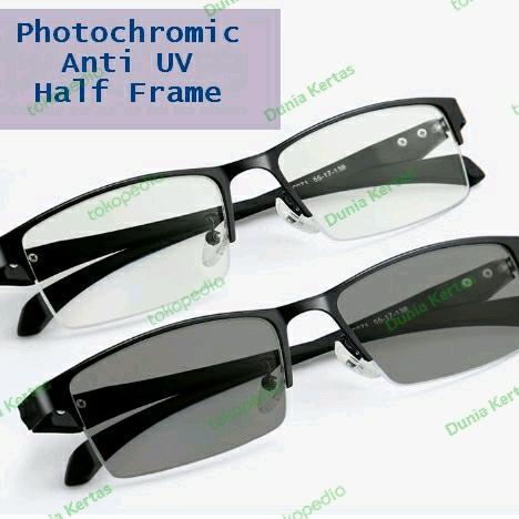 Gambar Kacamata Minus dan Normal model Half Frame Photocromic - -5.00 dari Kezia online shop undefined Tokopedia
