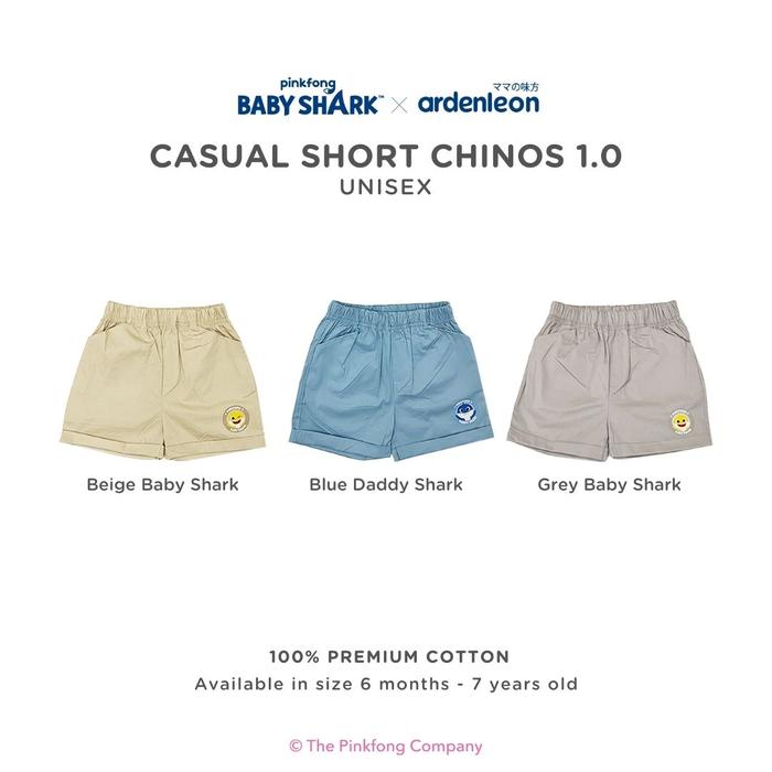 Gambar Ardenleon - Pinkfong Baby Shark Casual Short Chinos Celana Anak 1.0 - Beige Baby, 4L (5-6 Yr) dari ARDENLEON undefined Tokopedia