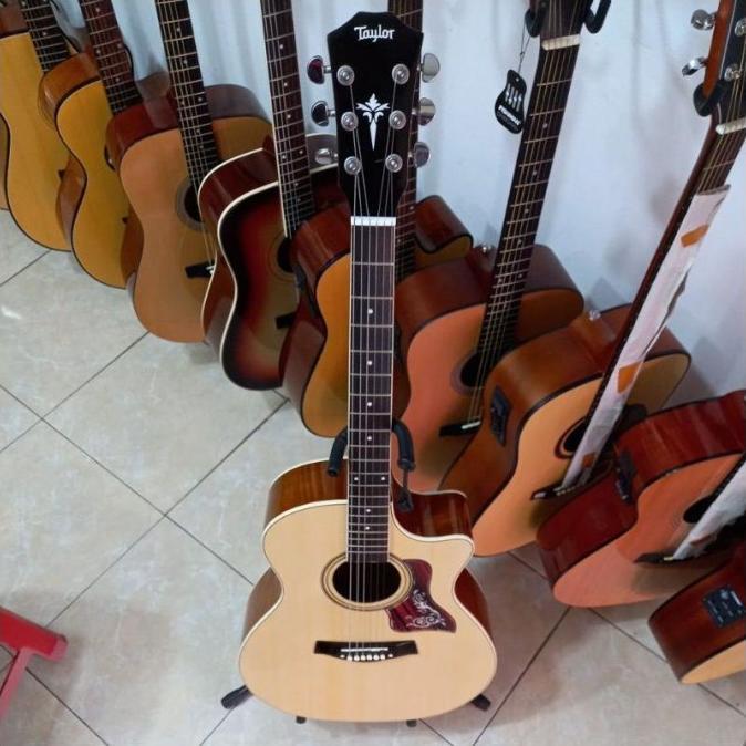 Gambar Gitar Taylor Akustik/Akustik Elektrik. Bisa Cod Original Best Seller - Natural glossy, Gitar only dari healthymatestore undefined Tokopedia