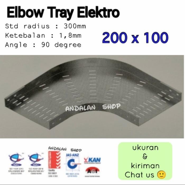 Gambar Elbow Tray 200 x 100/elbow tray 200x100/ elbow kabel - elektro dari Andalan-Shop undefined Tokopedia