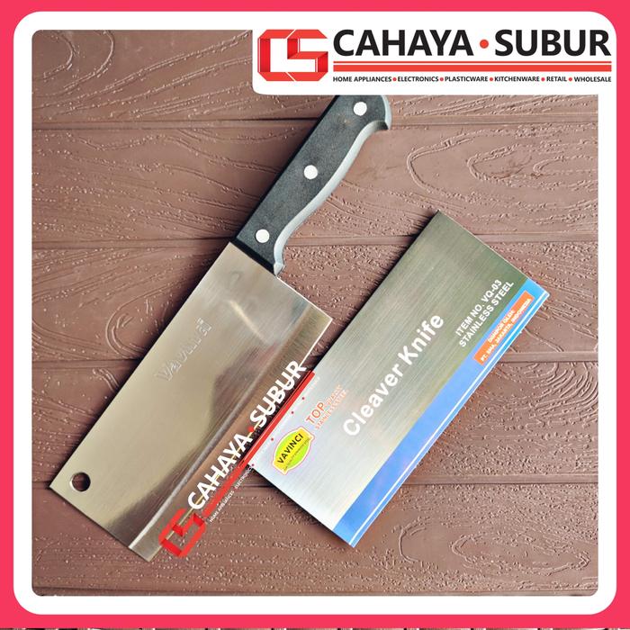 Gambar Golok Stainless VAVINCI VQ-03 Black Handle Pisau Golok Daging Premium dari Cahaya Subur CSS undefined Tokopedia