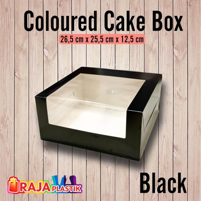 Gambar Dus Kotak kue warna / Cake Box warna 26 x 26 cm - Hitam dari rajaplastikmakassar undefined 4 Tokopedia