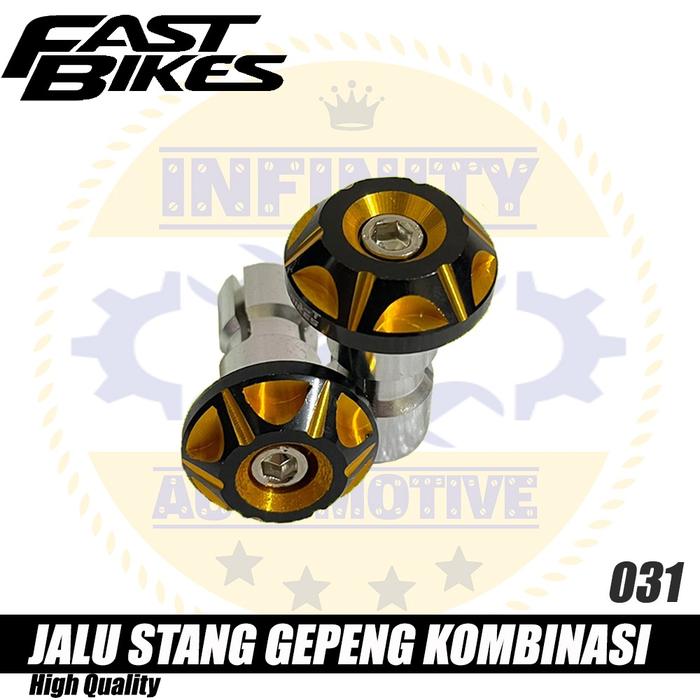 Gambar Jalu Stang Gepeng Cnc Kombinasi Fast Bikes 031 Universal Semua Motor - Emas dari Infinity Automotive undefined Tokopedia
