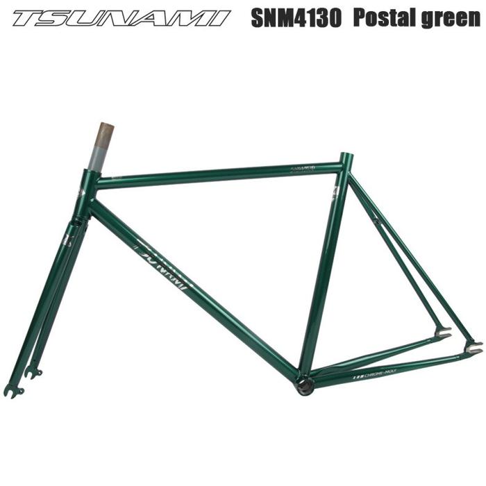 Gambar Frame Fixie Tsunami SNM4130 Chromoly Steel Frame Sepeda Fixie Tsunami - Hijau, M dari arenagowes undefined Tokopedia