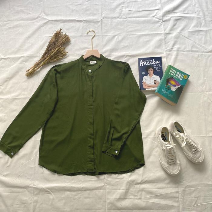 Gambar KEMEJA RAYON - Army dari UNE Collection undefined Tokopedia
