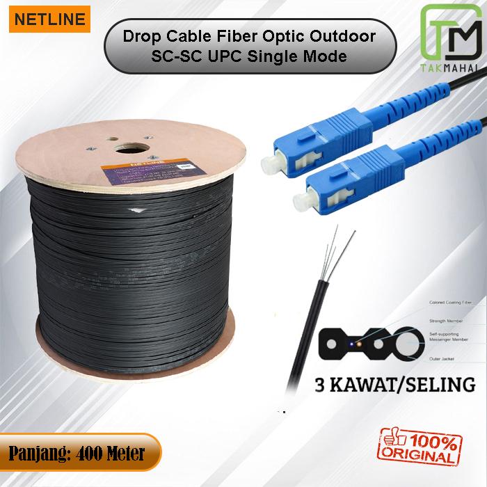 Gambar Kabel FO Fiber Optic SC-SC Single mode 300m 350m 400m Outdoor Netline - 400 Meter dari TAKMAHAL undefined Tokopedia