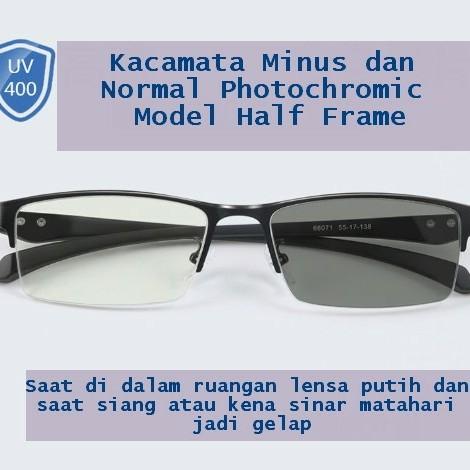 Gambar Kacamata Minus dan Normal model Half Frame Photocromic - NORMAL dari Kezia online shop undefined Tokopedia