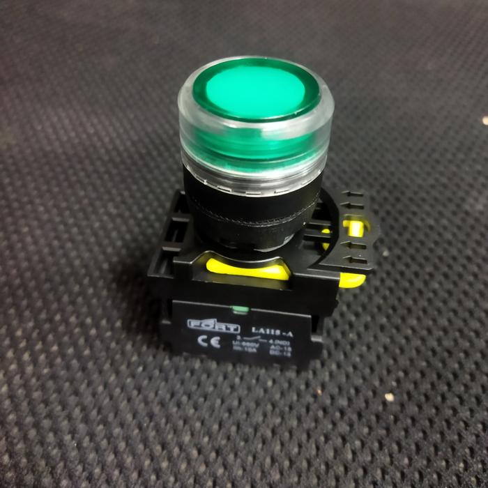 Gambar Push button lamp led 22mm 220v body plastik LA115-A5-10D Fort - Hijau (1NC) dari Online-36 undefined Tokopedia