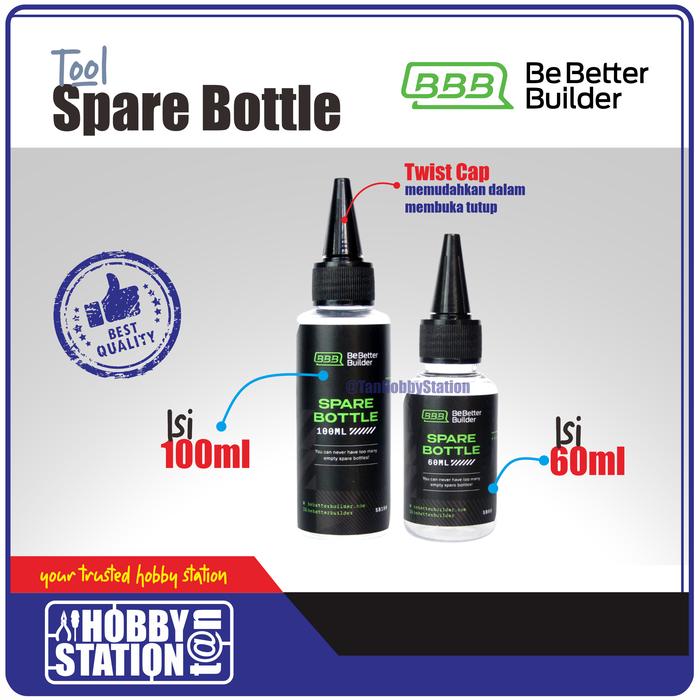 Gambar BBB Spare Bottle AirBrush Paint - Botol Mixing Cat Gundam Model Kit - 60ml dari TanHobbyStation undefined Tokopedia