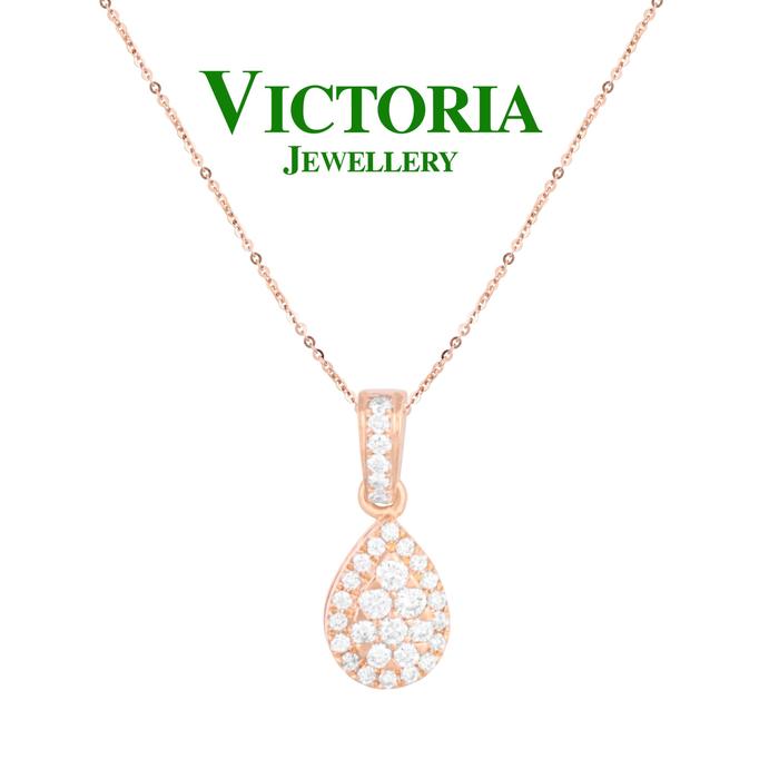 Gambar Liontin Berlian Pearshape VPD835343 Victoria Jewellery - Rose Gold dari Victoria Jewellery Online Kota Administrasi Jakarta Selatan Tokopedia