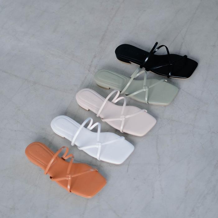 Jual [TWEEDE KANS] ARIA Diamond-Loop Detail Sandals Green