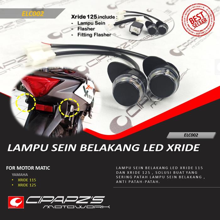 Gambar Lampu Sein LED Jalu Stang Lampu Sein Belakang Motor Cipapzs Motowork - xride 125 dari Cipapzs Motowork undefined Tokopedia