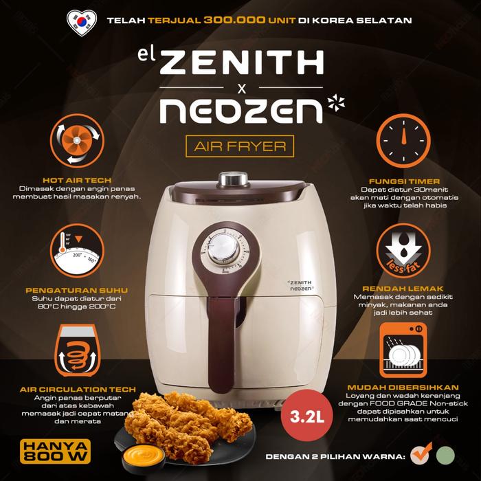 Gambar Air Fryer Elzenith By Neozen 3,2 Liter - Cream dari Tiramart undefined Tokopedia