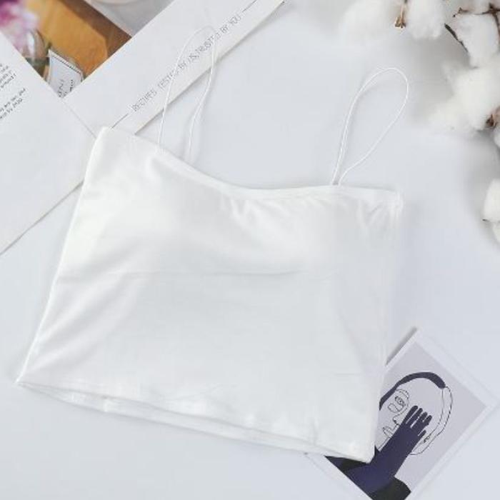 Gambar Yang's Fashion Bra Tanktop Wanita Tali Tipis - Putih dari yang's fashion undefined Tokopedia