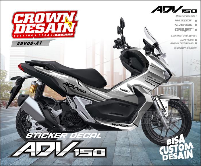 Gambar Decal ADV 150 Full Body, Sticker Decal Honda ADV 150, Dekal ADV 150 - Abu-abu, GLOSSY dari crown desain undefined Tokopedia