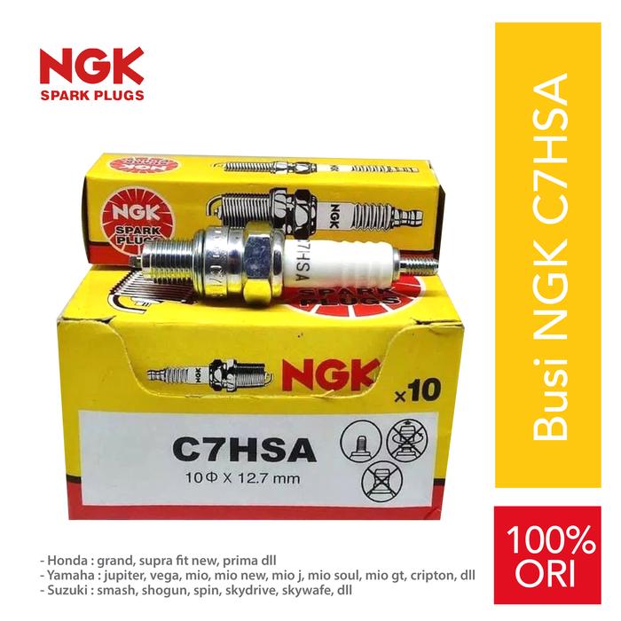 Gambar BUSI NGK C7HSA MOTOR HONDA YAMAHA SUPRA GRAND JUPITER VEGA dari Yama Motor Balikpapan undefined Tokopedia