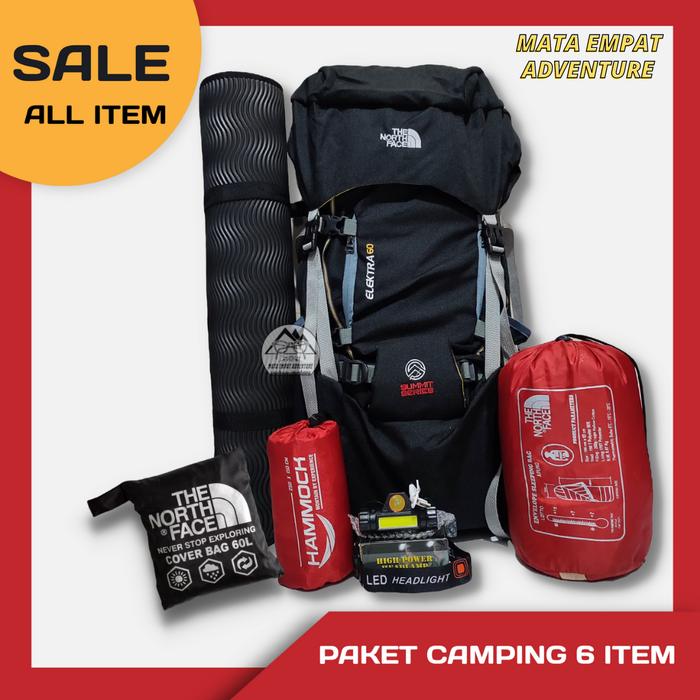 Gambar PAKET LENGKAP CAMPING TAS GUNUNG CARRIER 60L TAS HIKING ADVENTURE - PAKET 6 ITEM dari Mata Empat Adventure undefined Tokopedia