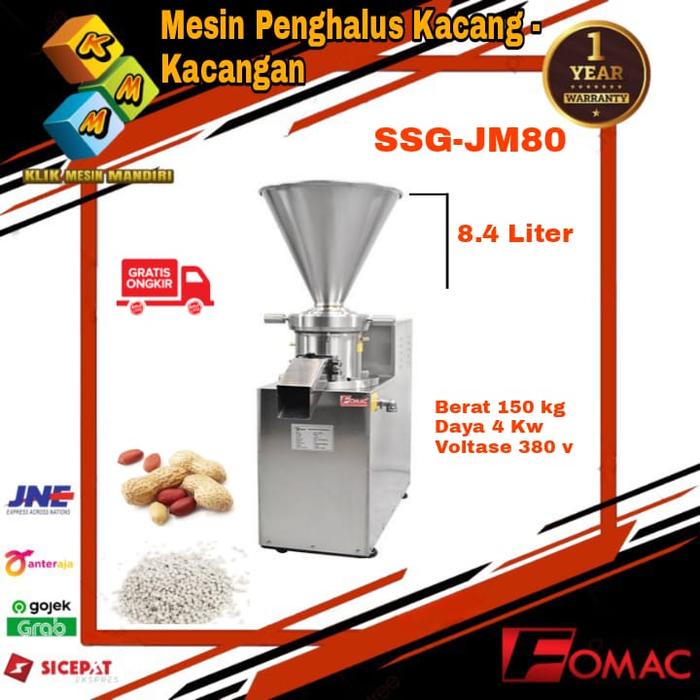 Gambar Mesin Penghalus Kacang-Kacangan Sauce Grinder Machine SSG-JM80 FOMAC dari CV Klik Mesin Mandiri undefined Tokopedia