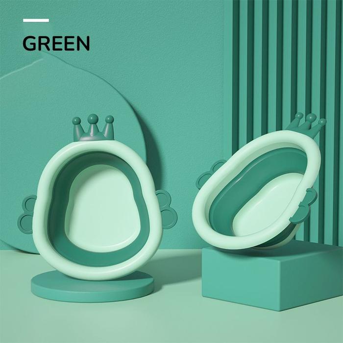 Gambar BBET Ember Lipat Mini/ Baskom Mandi Bayi Portable/ Washing Bin - Green dari Enportu Mom n Baby undefined Tokopedia