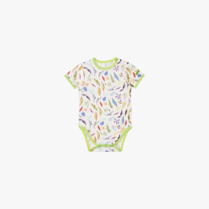 Gambar HAMAKO - Round Neck Bodysuit - Jumper Bayi Tencel LUXE - Tropical Monkey, 12-18 mo dari Hamako undefined Tokopedia