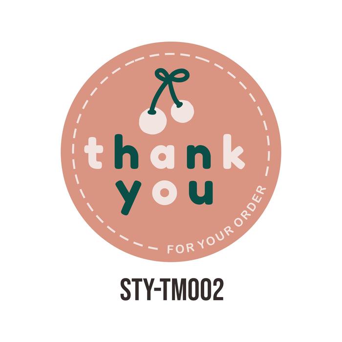 Gambar Sticker Label Thank You - Stiker Segel Bulat Ucapan Terimakasih - TM002, 6x6 cm dari Picstory undefined Tokopedia