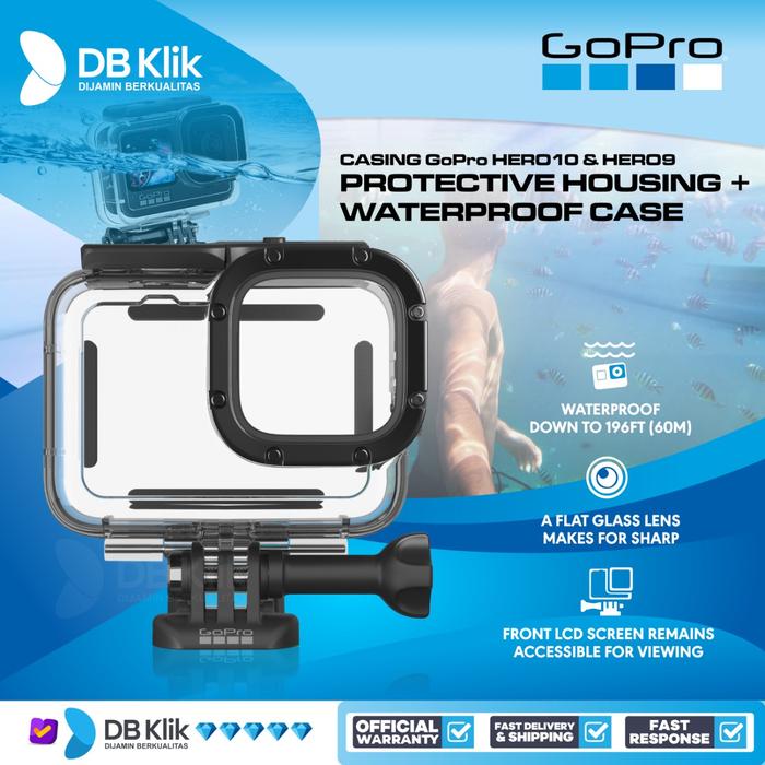 Casing GoPro Protective Housing HERO 10 HERO 9 Waterproof Case 60M