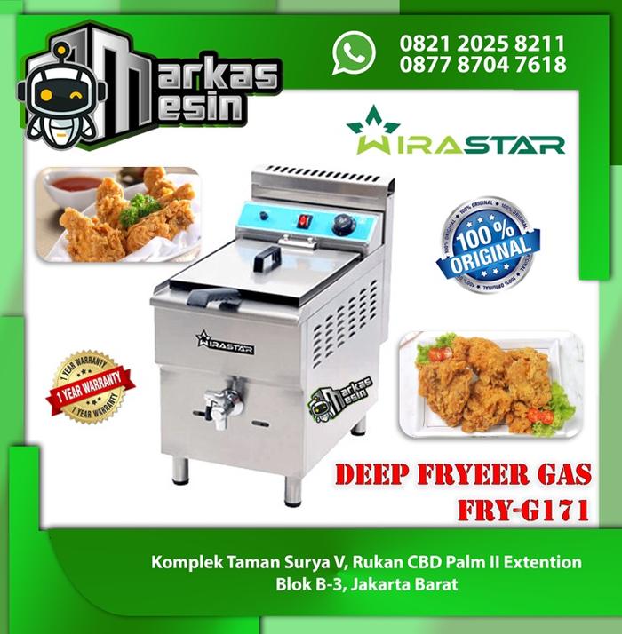 Gambar Gas Deef Fryer Mesin Penggoreng Thermostat 17L FRY-G171 WIRASTAR dari Markas Mesin undefined Tokopedia