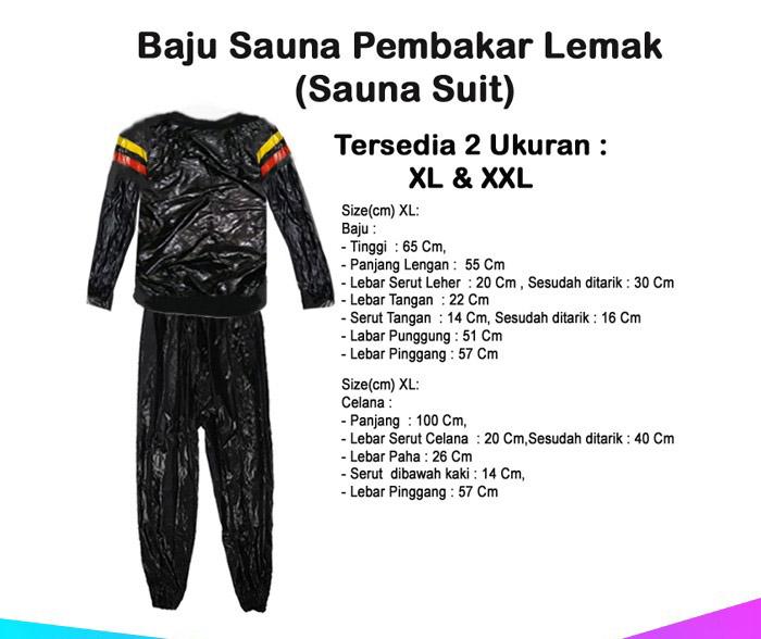 Gambar Set sauna/stelan baju dan celana olahraga/jaket sauna pembakar lemak - Hitam, XL dari Baju Perempuan Shop undefined Tokopedia