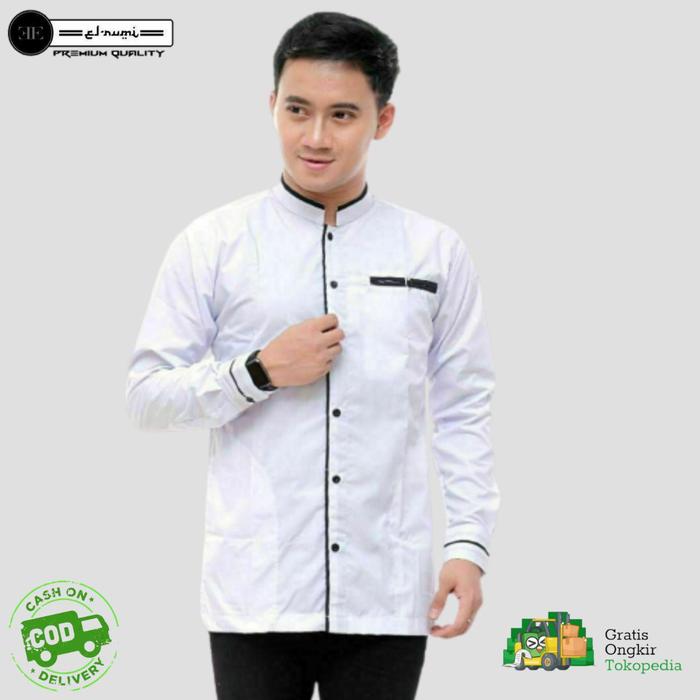 Gambar Koko putih LC batik terbaru original produk pekalongan - Putih, XL dari ELRUMI FASHION undefined Tokopedia