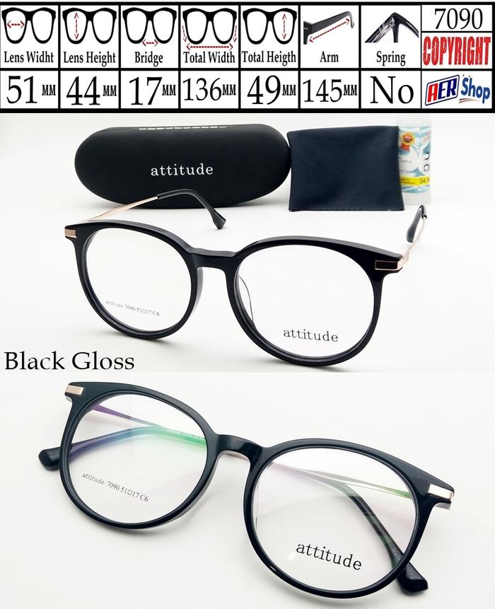 Gambar frame original ATTITUDE MILENIAL frame kacamata korea minus bulat new - Black dari Zee Eyewear undefined 2 Tokopedia