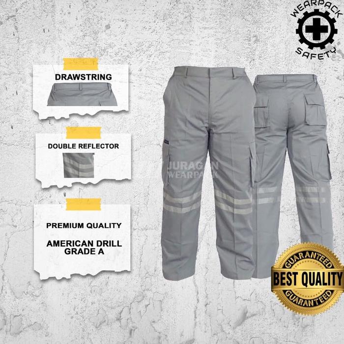 Gambar Celana Safety Merk Juragan Wearpack - Abu Muda, XXL dari WearpackSafety undefined Tokopedia