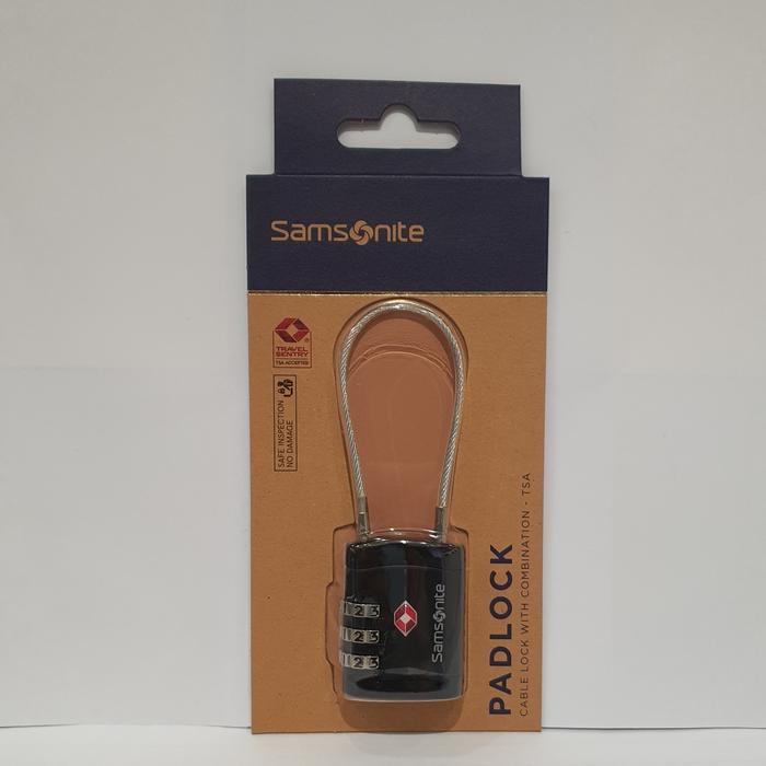 Samsonite Gembok Koper TSA Cable Lock dial Comb Black