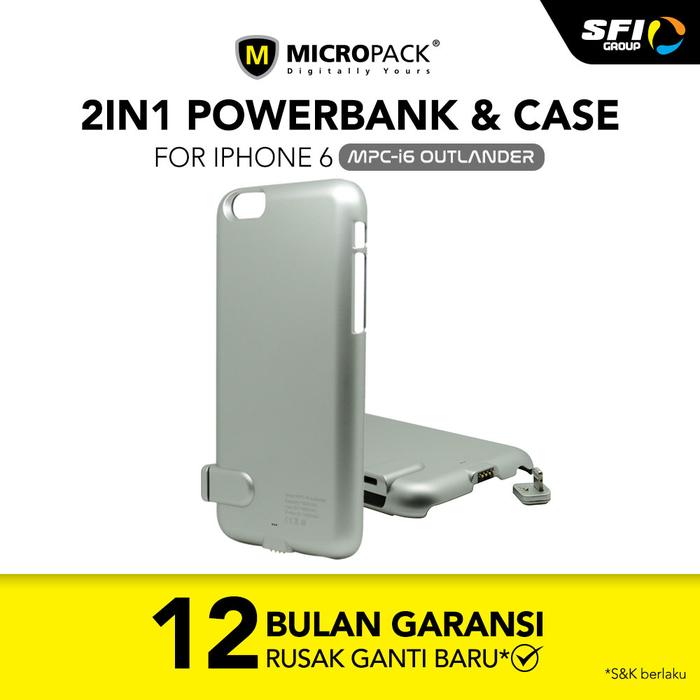Gambar Power Case for iPhone 6 (1500 mAh) MicroPack MPC-i6 Outlander - Abu-abu Muda dari Micropack Indonesia undefined Tokopedia