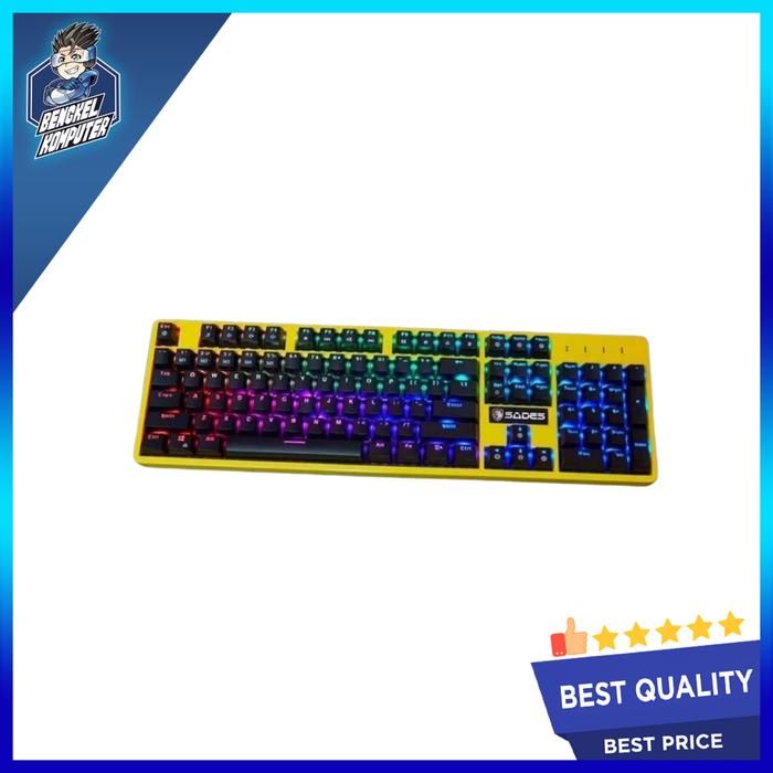 Gambar KEYB GAMING SADES MECHA RGB PHOENIX (KAILH RED) REPAINT YELLOW dari bengkelkomputerptk undefined Tokopedia
