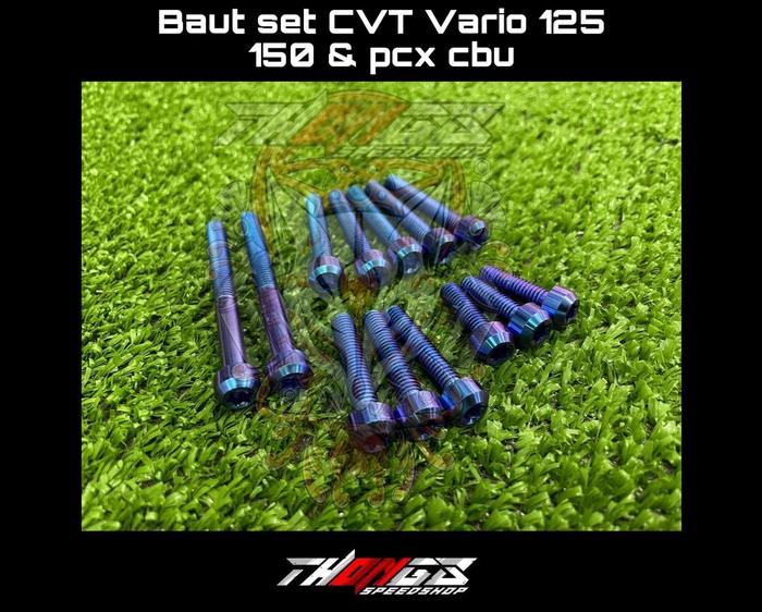 Gambar BAUT TITANIUM BOLT SET CVT VARIO 125 150 LED PCX CBU 150 - Biru dari Thongs speed shop undefined Tokopedia