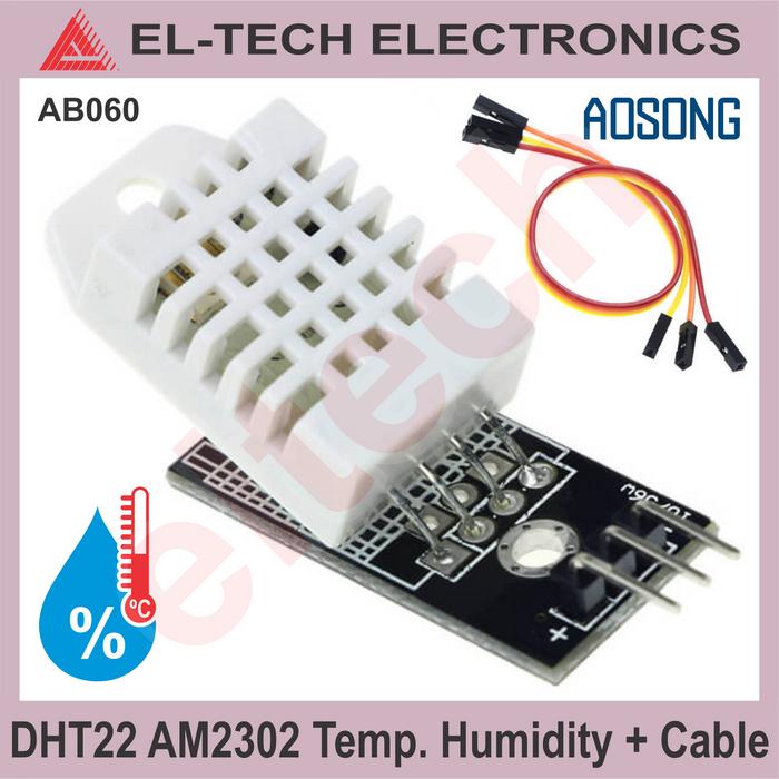 Gambar DHT-22 DHT22 AM2302 Temperature Humidity Sensor Ukur Suhu Kelembaban - Module + Cable dari ELTECH online undefined Tokopedia