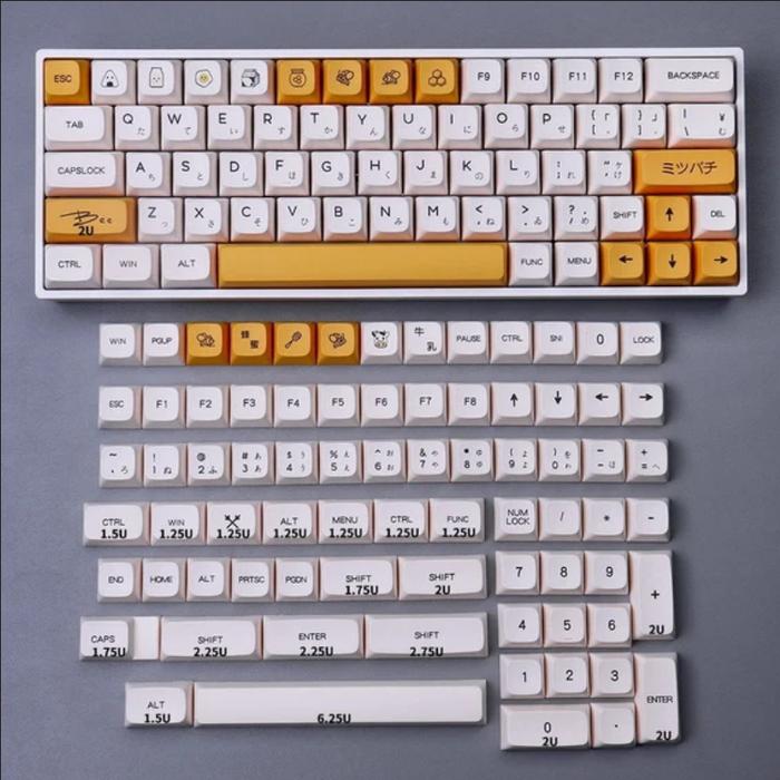 Gambar XDA Honey Milk Bee yellow keycaps Not revelation shimmer - japanese dari KeyYou Collections undefined Tokopedia