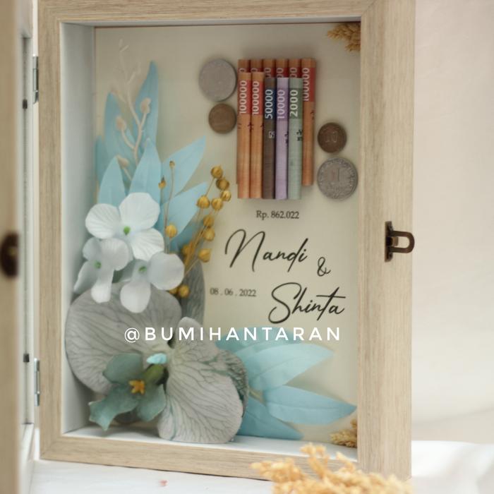 Gambar Mahar Pernikahan Bingkai Frame Simbolis Uang Logam Mulia Anggrek Rho - Biru Muda, Tulis dicatatan dari Bumi Hantaran Store undefined Tokopedia