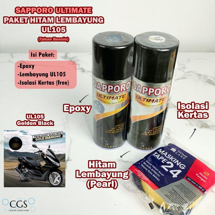 Gambar Paket Pilok HITAM LEMBAYUNG 2pcs Sapporo Ultimate / cat lembayung - Lembayung Gold, Clear C81 dari CGSbuild undefined Tokopedia
